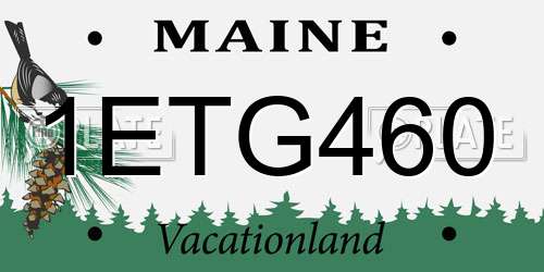 1ETG460 Maine License Plate