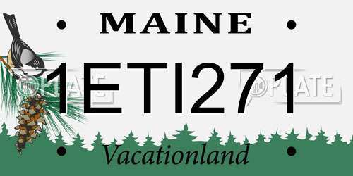 1ETI271 Maine License Plate