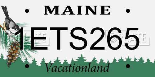 1ETS265 Maine License Plate