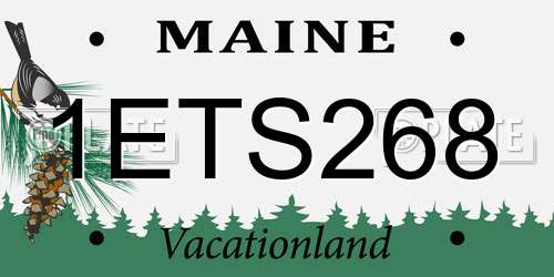 1ETS268 Maine License Plate