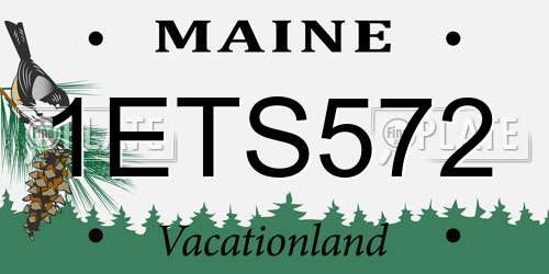 1ETS572 Maine License Plate
