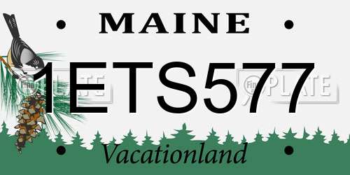 1ETS577 Maine License Plate