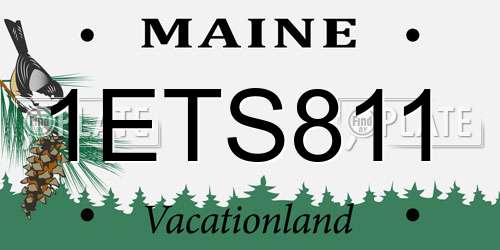 1ETS811 Maine License Plate