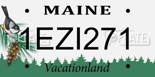 1EZI271 Maine License Plate