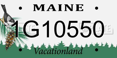 1G10550 Maine License Plate