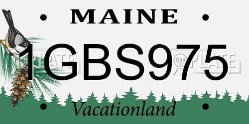 1GBS975 Maine License Plate