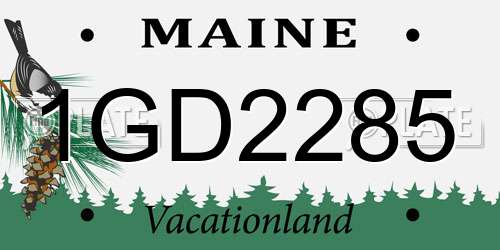 1GD2285 Maine License Plate