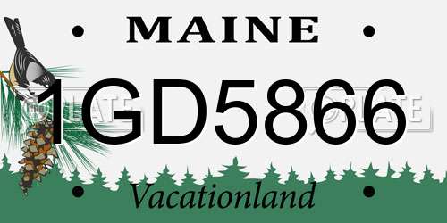 1GD5866 Maine License Plate