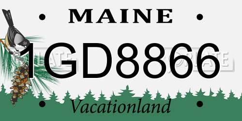 1GD8866 Maine License Plate