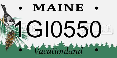 1GI0550 Maine License Plate