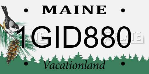 1GID880 Maine License Plate