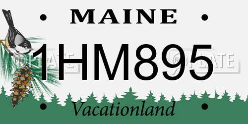 1HM895 Maine License Plate