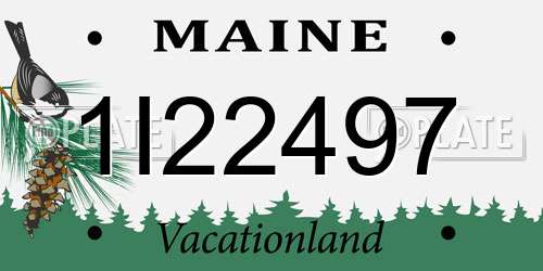 1I22497 Maine License Plate