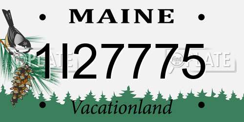 1I27775 Maine License Plate