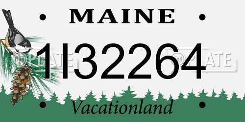 1I32264 Maine License Plate