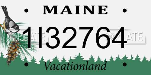 1I32764 Maine License Plate