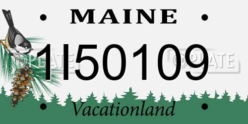 1I50109 Maine License Plate