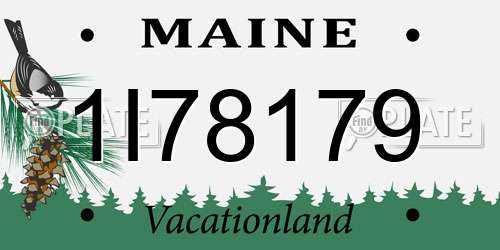 1I78179 Maine License Plate