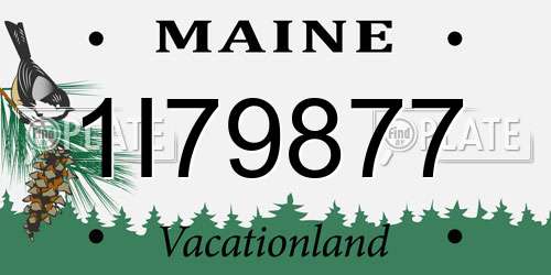 1I79877 Maine License Plate