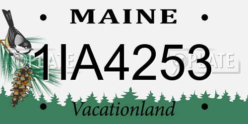 1IA4253 Maine License Plate