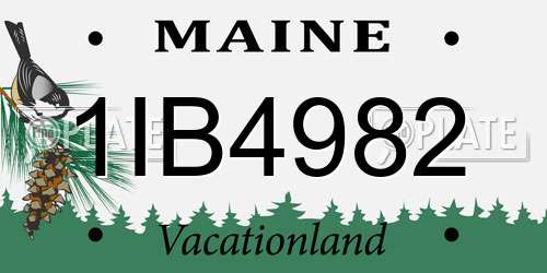 1IB4982 Maine License Plate