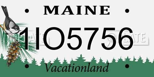 1IO5756 Maine License Plate