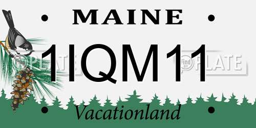 1IQM11 Maine License Plate