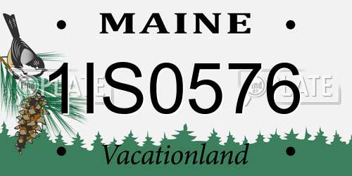 1IS0576 Maine License Plate