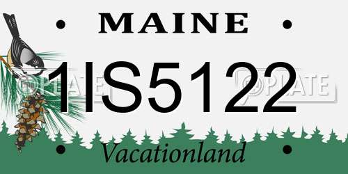 1IS5122 Maine License Plate
