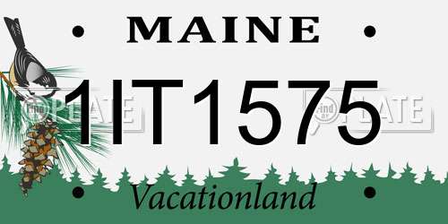 1IT1575 Maine License Plate