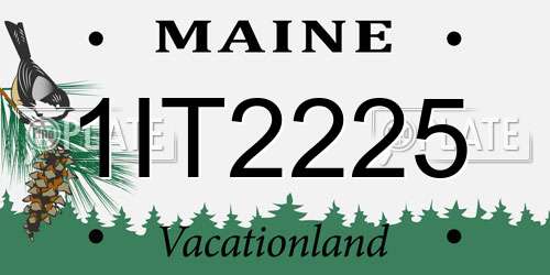 1IT2225 Maine License Plate