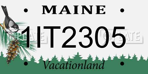 1IT2305 Maine License Plate