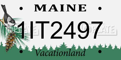 1IT2497 Maine License Plate