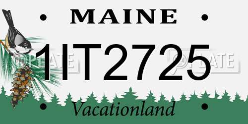 1IT2725 Maine License Plate
