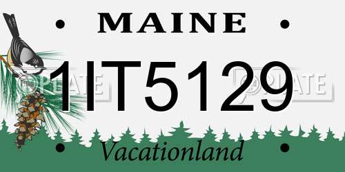 1IT5129 Maine License Plate
