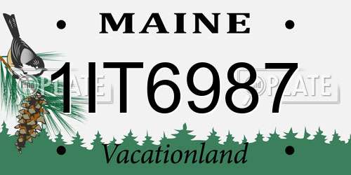 1IT6987 Maine License Plate