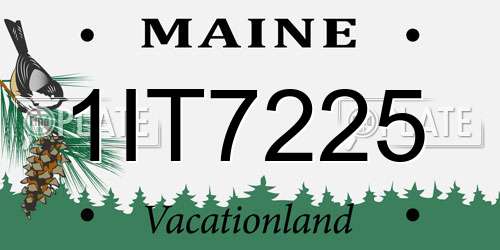 1IT7225 Maine License Plate