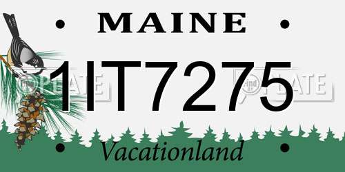 1IT7275 Maine License Plate