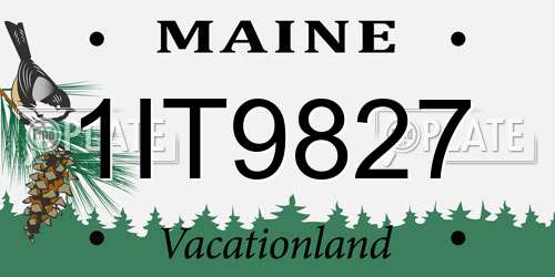 1IT9827 Maine License Plate