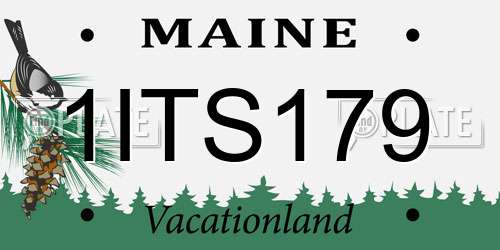 1ITS179 Maine License Plate