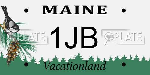 1JB Maine License Plate