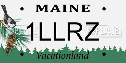 1LLRZ Maine License Plate