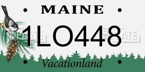 1LO448 Maine License Plate