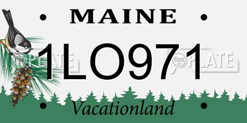 1LO971 Maine License Plate