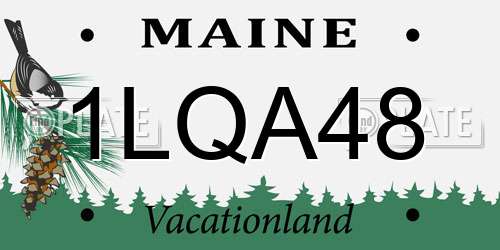 1LQA48 Maine License Plate