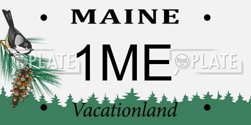 1ME Maine License Plate
