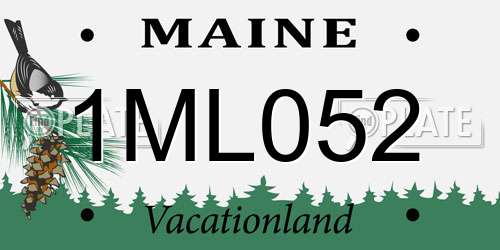 1ML052 Maine License Plate
