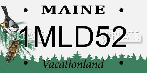 1MLD52 Maine License Plate