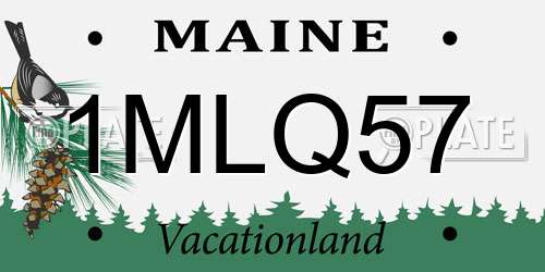 1MLQ57 Maine License Plate