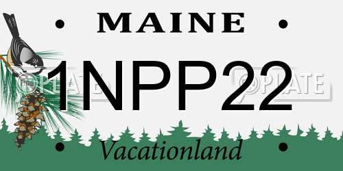 1NPP22 Maine License Plate